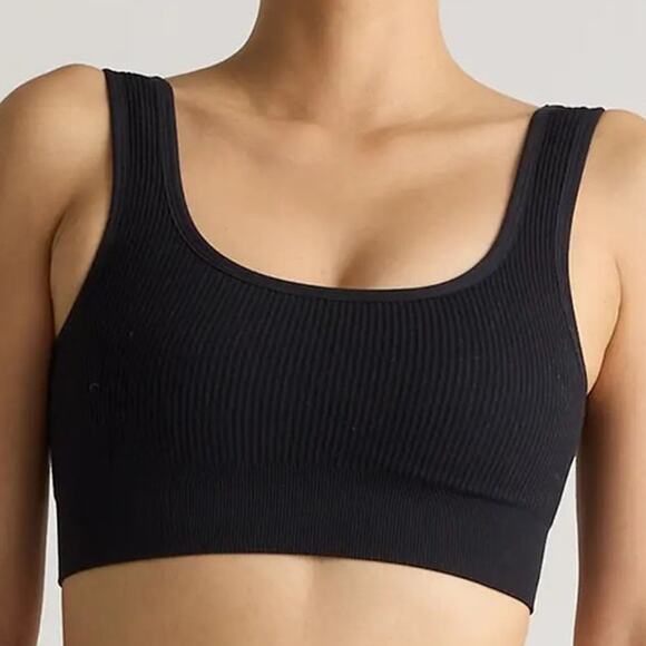 Set of 2 Quince Women’s XS Bralette Pullover Wireless Ribbed Stretch Tank Bra - Picture 1 of 11